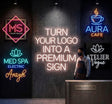 Custom Business Logo Sign LED Neon Storefront Sign Acrylic Logo Sign Upload Your Logo Commercial Wall Sign - CityNeon