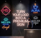 Custom Business Logo Sign LED Neon Storefront Sign Acrylic Logo Sign Upload Your Logo Commercial Wall Sign - CityNeon