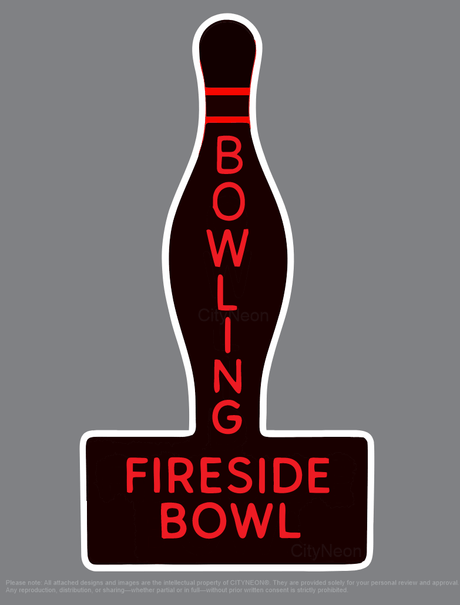 Custom “Fireside Bowl” LED Neon Sign - CityNeon