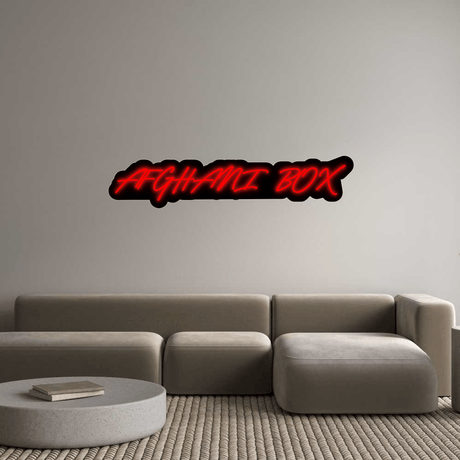 Custom Neon: AFGHANI BOX - CityNeon