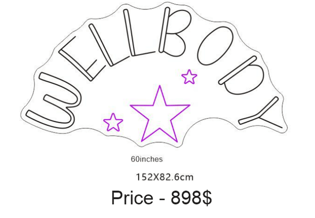Custom neon sign for Clinic (WellBody in white in 60 inch and the Feel Amazing in 20 inch) - CityNeon