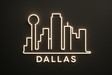 Dallas City Skyline Neon Sign - CityNeon
