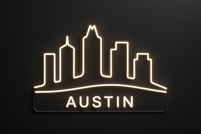 Dallas City Skyline Neon Sign - CityNeon
