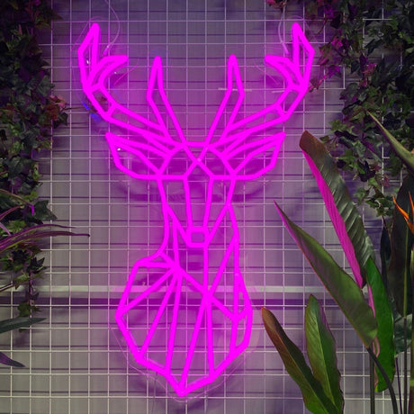 Deer Neon Sign - ReinDeer Neon Light 28x18" inches - CityNeon