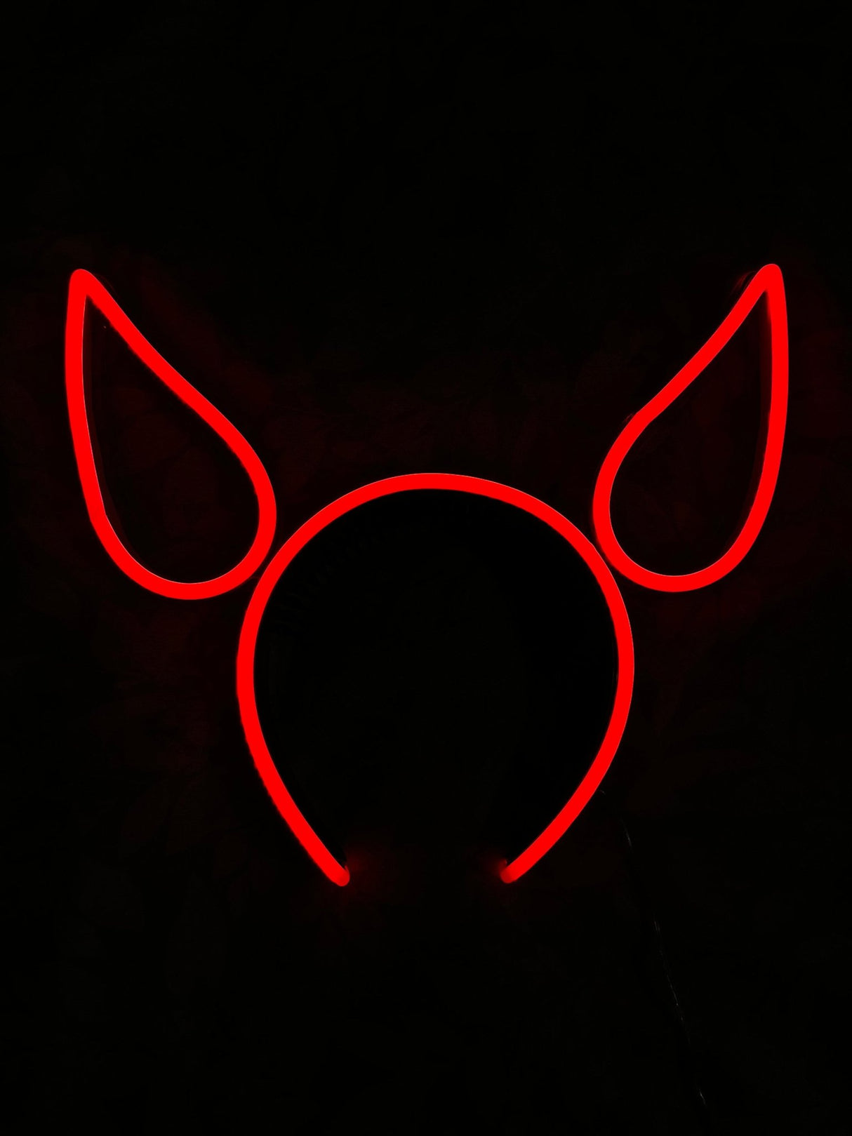 DEVIL HEADBAND neon - Halloween hair horn clip pin - CityNeon