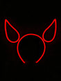 DEVIL HEADBAND neon - Halloween hair horn clip pin - CityNeon