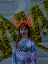 DEVIL HEADBAND neon - Halloween hair horn clip pin - CityNeon