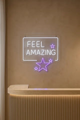Feel Amazing LED Neon Sign – Motivational Wall Light for Spa, Gym & Wellness Spaces - CityNeon