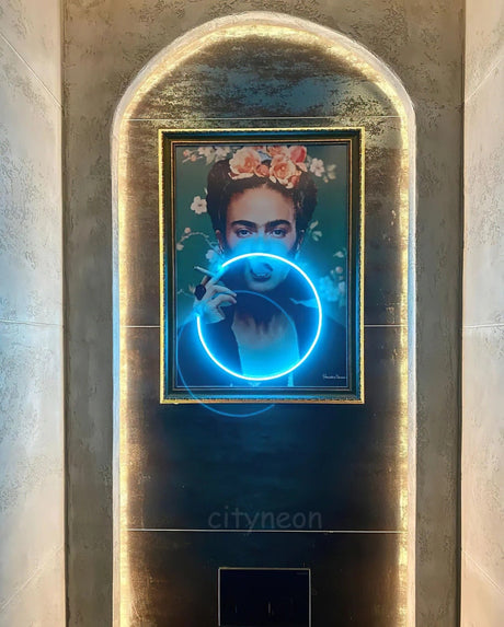 Frida Kahlo Art Framed Neon Sign | Mexican Painting - CityNeon