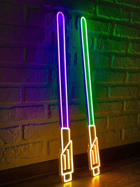 Galactic Glow LED Lightsaber Neon Sign - CityNeon