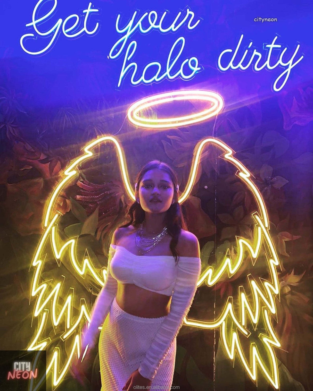 Get your halo dirty wings, neon wings, led wings - CityNeon