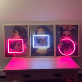 Girl Neon Painting Art: Unique Neon Light Sign, Contemporary Wall Decor, Modern Art Canvas, Pop Culture Neon 24x18Inch - CityNeon