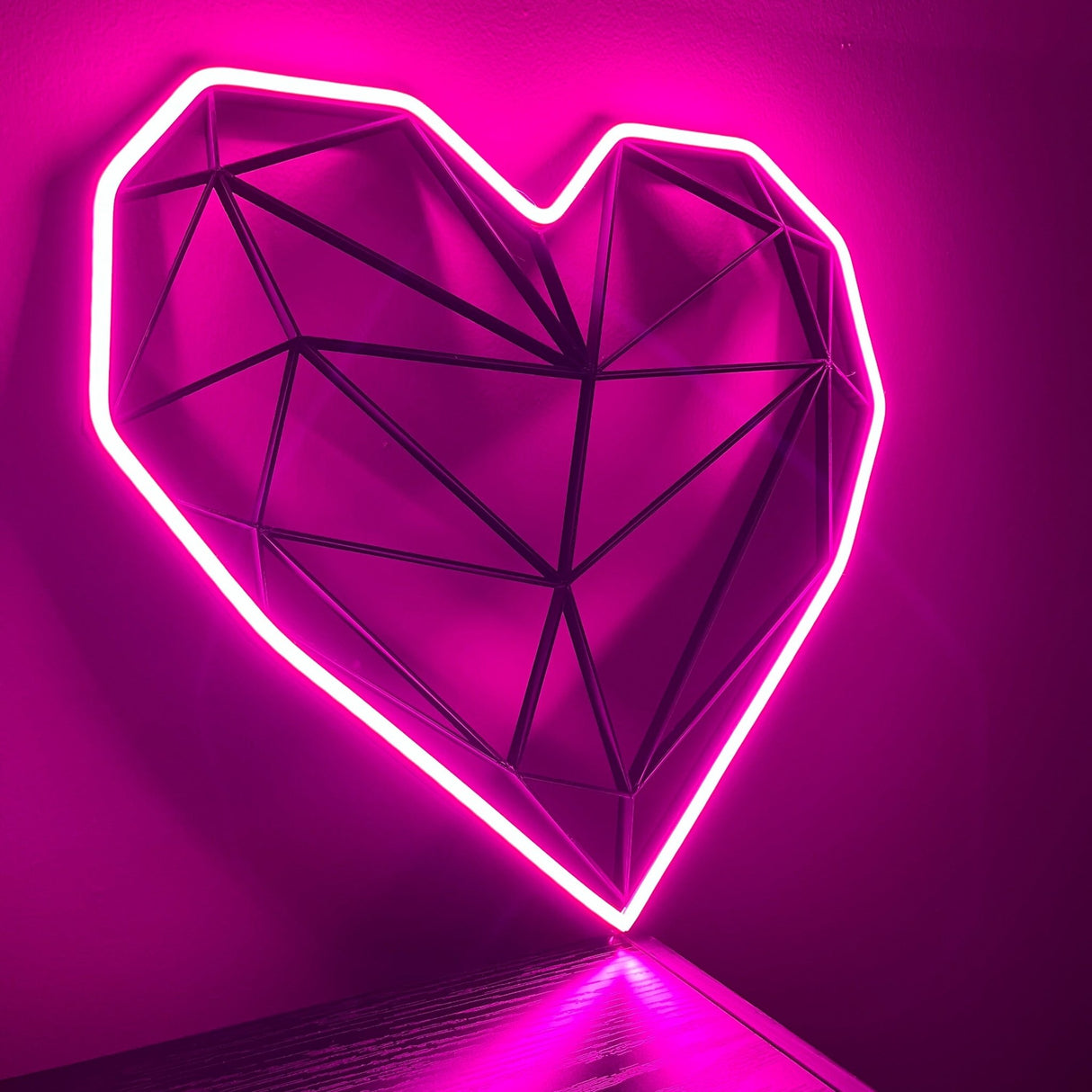 Heart LED Neon Lamp - Unique Bedroom sign 16x14" inch - CityNeon