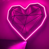 Heart LED Neon Lamp - Unique Bedroom sign 16x14" inch - CityNeon