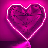 Heart LED Neon Lamp - Unique Bedroom sign 16x14" inch - CityNeon