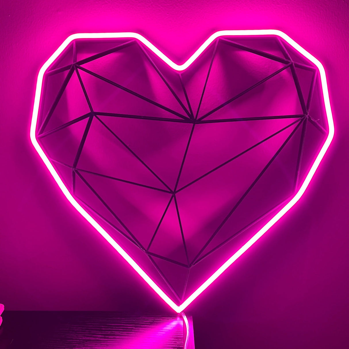 Heart LED Neon Lamp - Unique Bedroom sign 16x14" inch - CityNeon