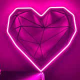 Heart LED Neon Lamp - Unique Bedroom sign 16x14" inch - CityNeon