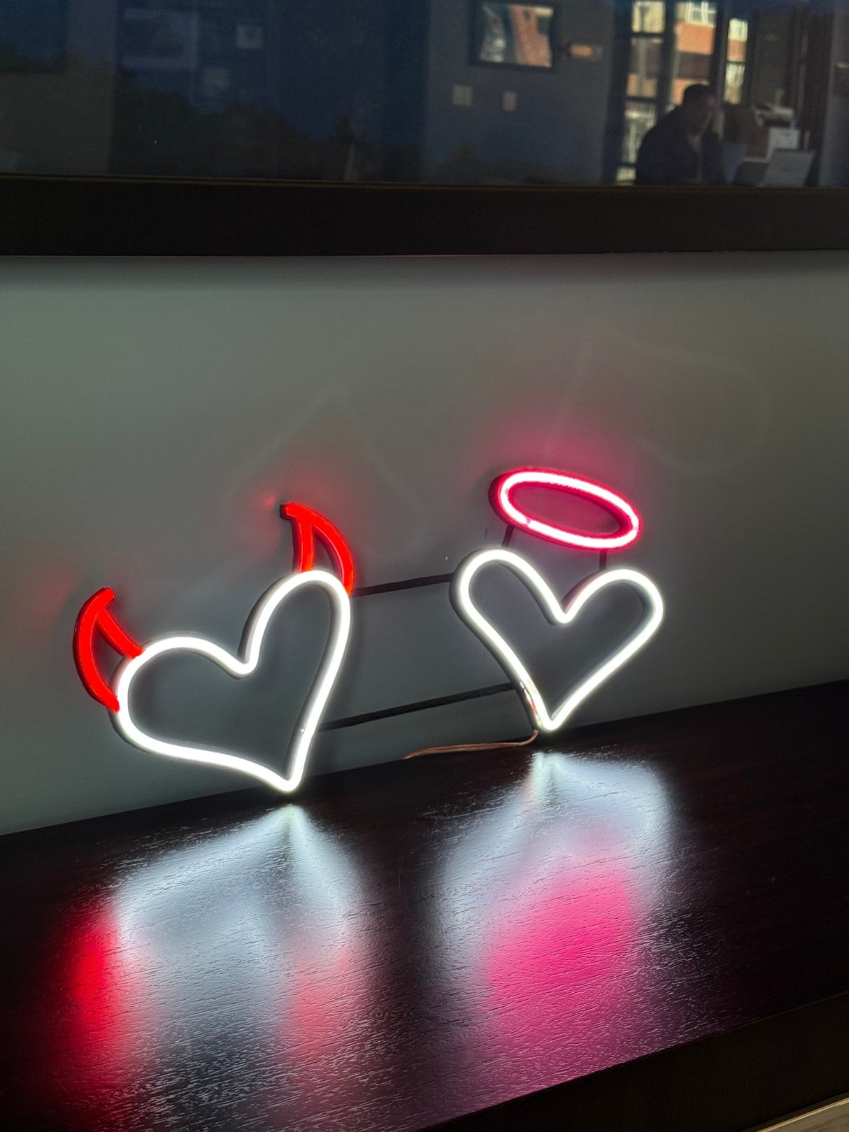 Hearts Neon Sign – Valentine's Day Gift | LED Neon Sign for Bedroom Decor - CityNeon