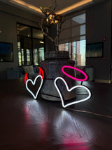 Hearts Neon Sign – Valentine's Day Gift | LED Neon Sign for Bedroom Decor - CityNeon