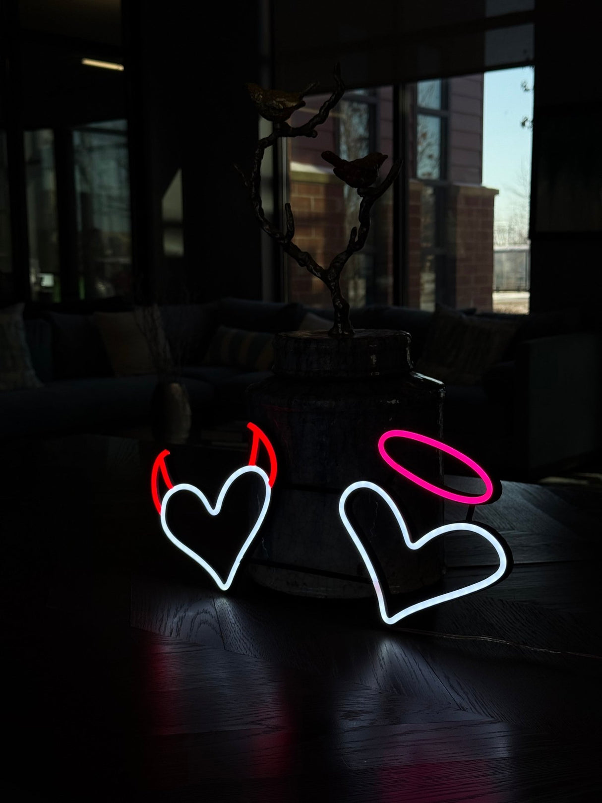 Hearts Neon Sign – Valentine's Day Gift | LED Neon Sign for Bedroom Decor - CityNeon