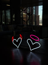 Hearts Neon Sign – Valentine's Day Gift | LED Neon Sign for Bedroom Decor - CityNeon