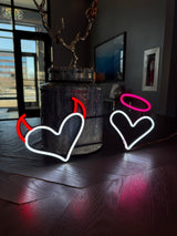 Hearts Neon Sign – Valentine's Day Gift | LED Neon Sign for Bedroom Decor - CityNeon