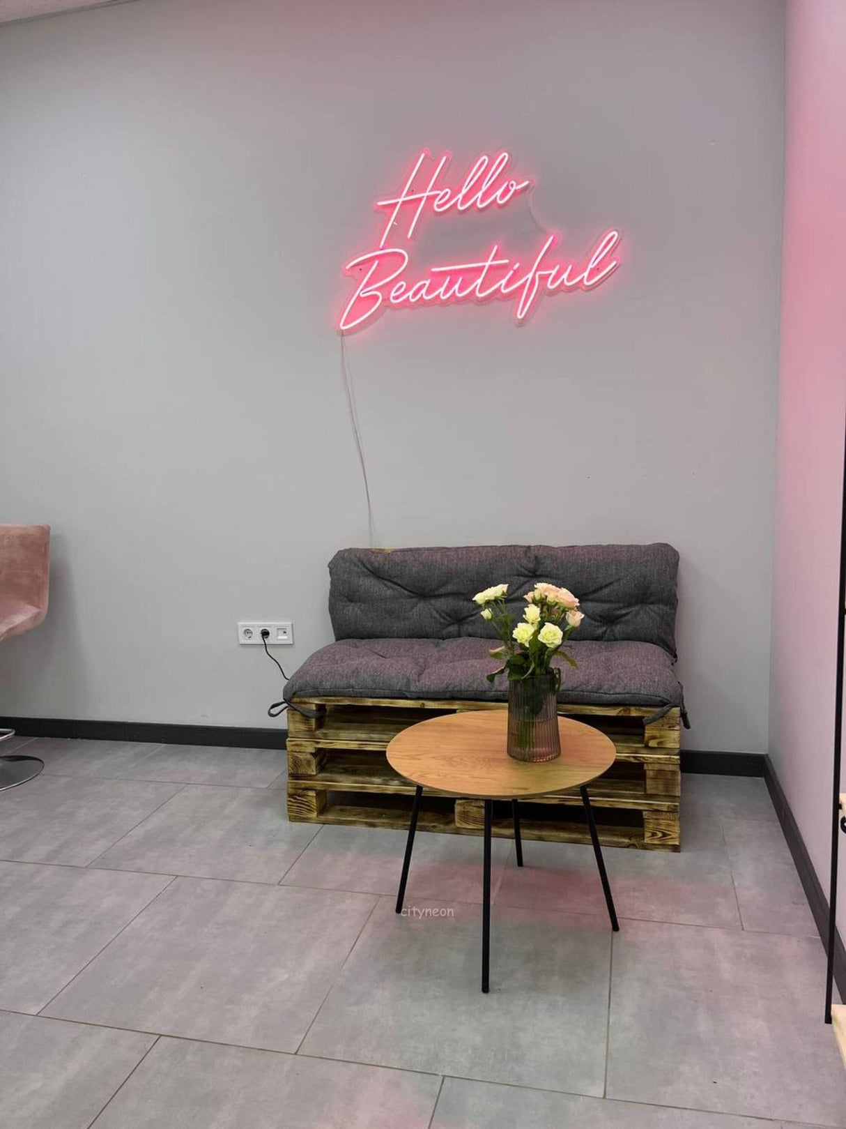 Hello Beautiful Pink Led Neon Sign - CityNeon