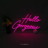 Hello Gorgeous Neon Sign | Nail Bar Led Sign - CityNeon