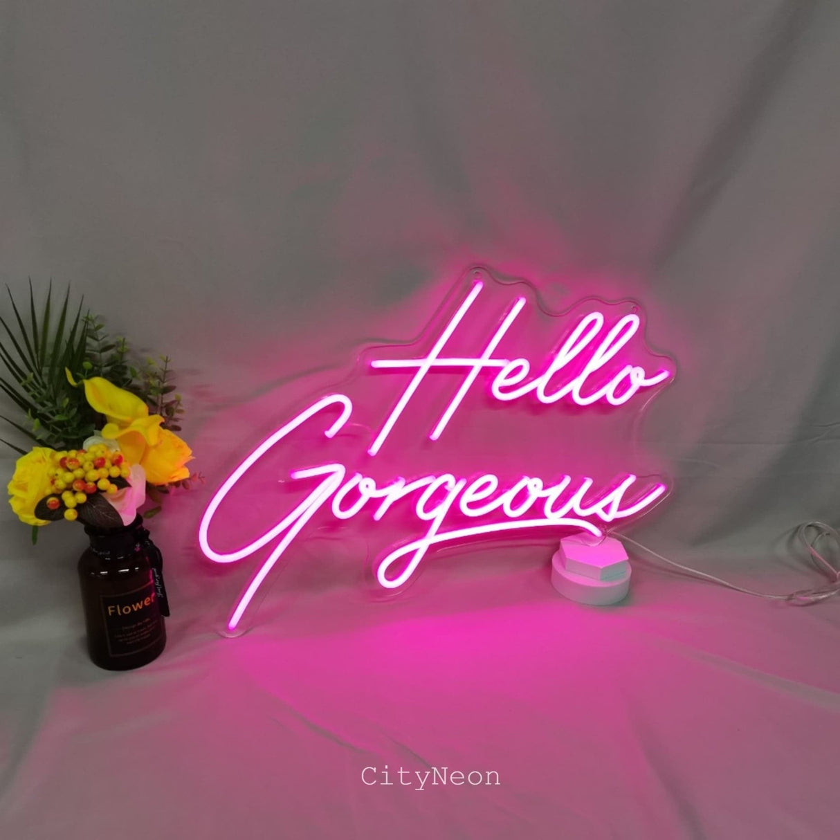 Hello Gorgeous Neon Sign | Nail Bar Led Sign - CityNeon