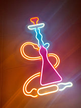 Hookah Neon Light - Hookah Set Bar Sign for Cafe Wall Decor and Neon Bar Sign - CityNeon