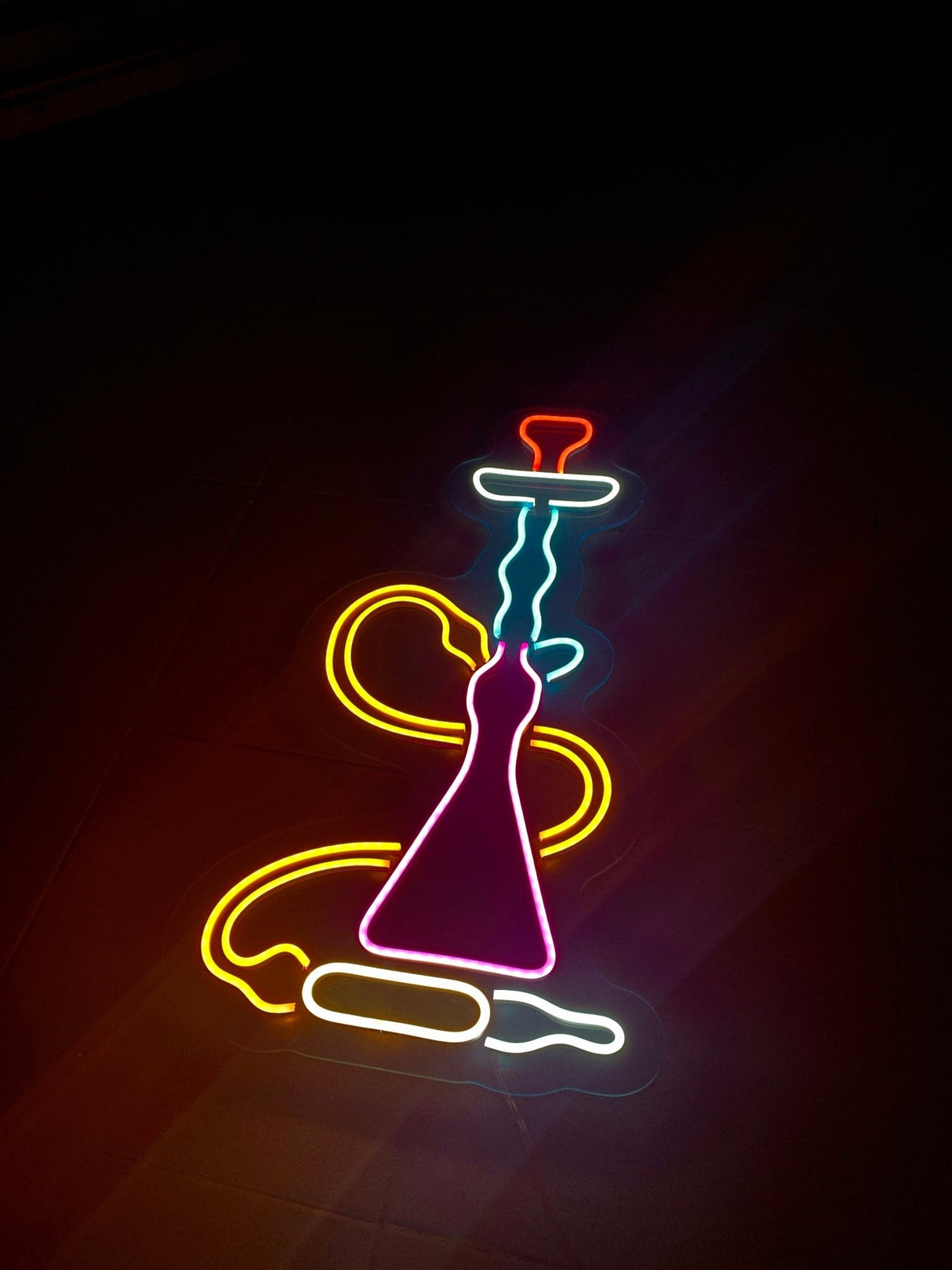 Hookah Neon Light - Hookah Set Bar Sign for Cafe Wall Decor and Neon Bar Sign - CityNeon