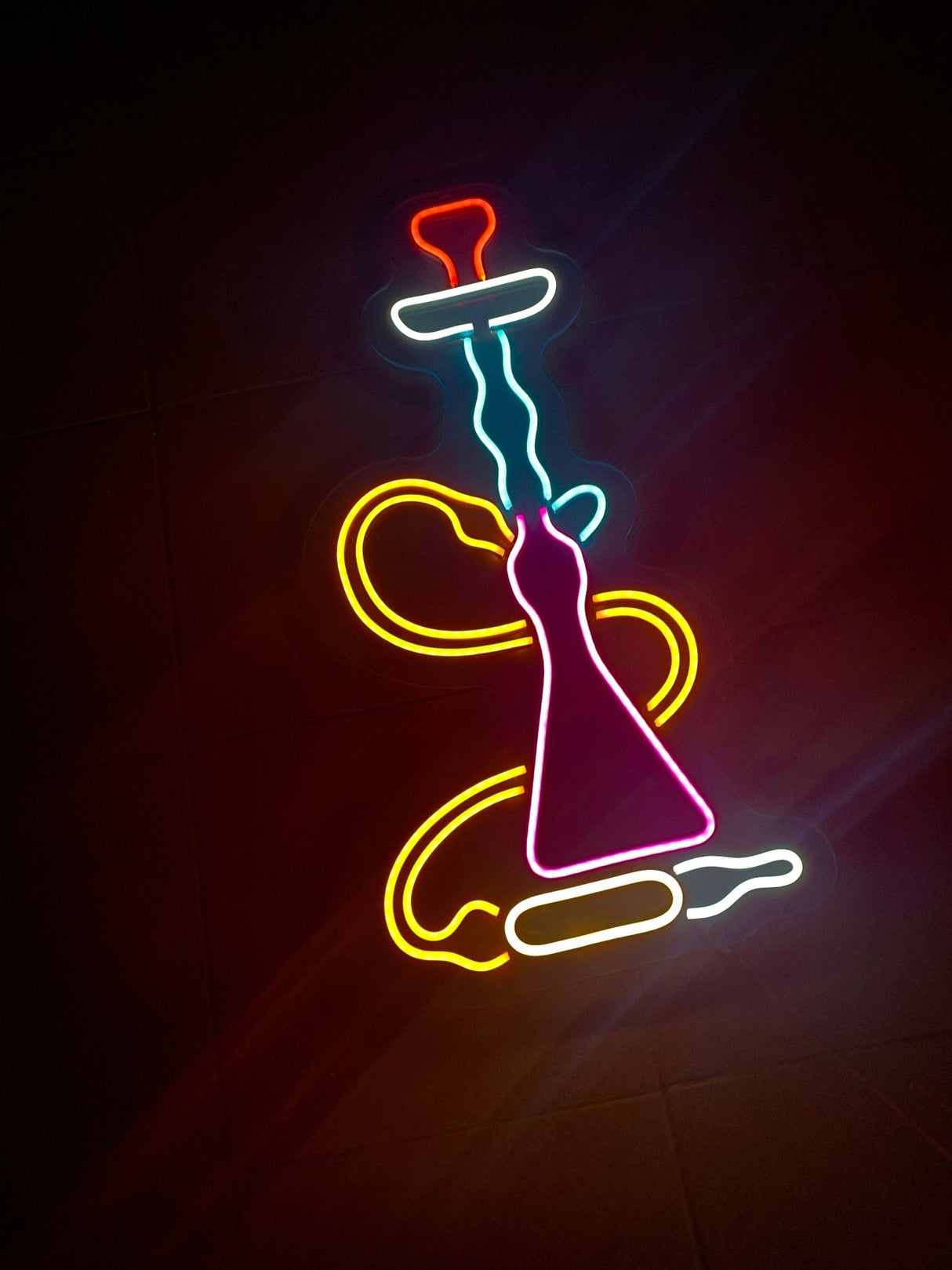 Hookah Neon Light - Hookah Set Bar Sign for Cafe Wall Decor and Neon Bar Sign - CityNeon