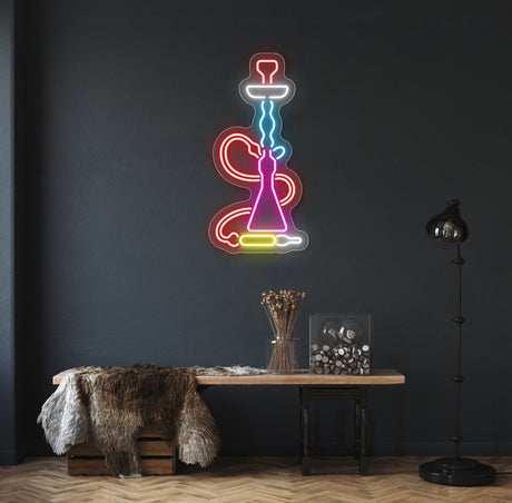 Hookah Neon Light - Hookah Set Bar Sign for Cafe Wall Decor and Neon Bar Sign - CityNeon