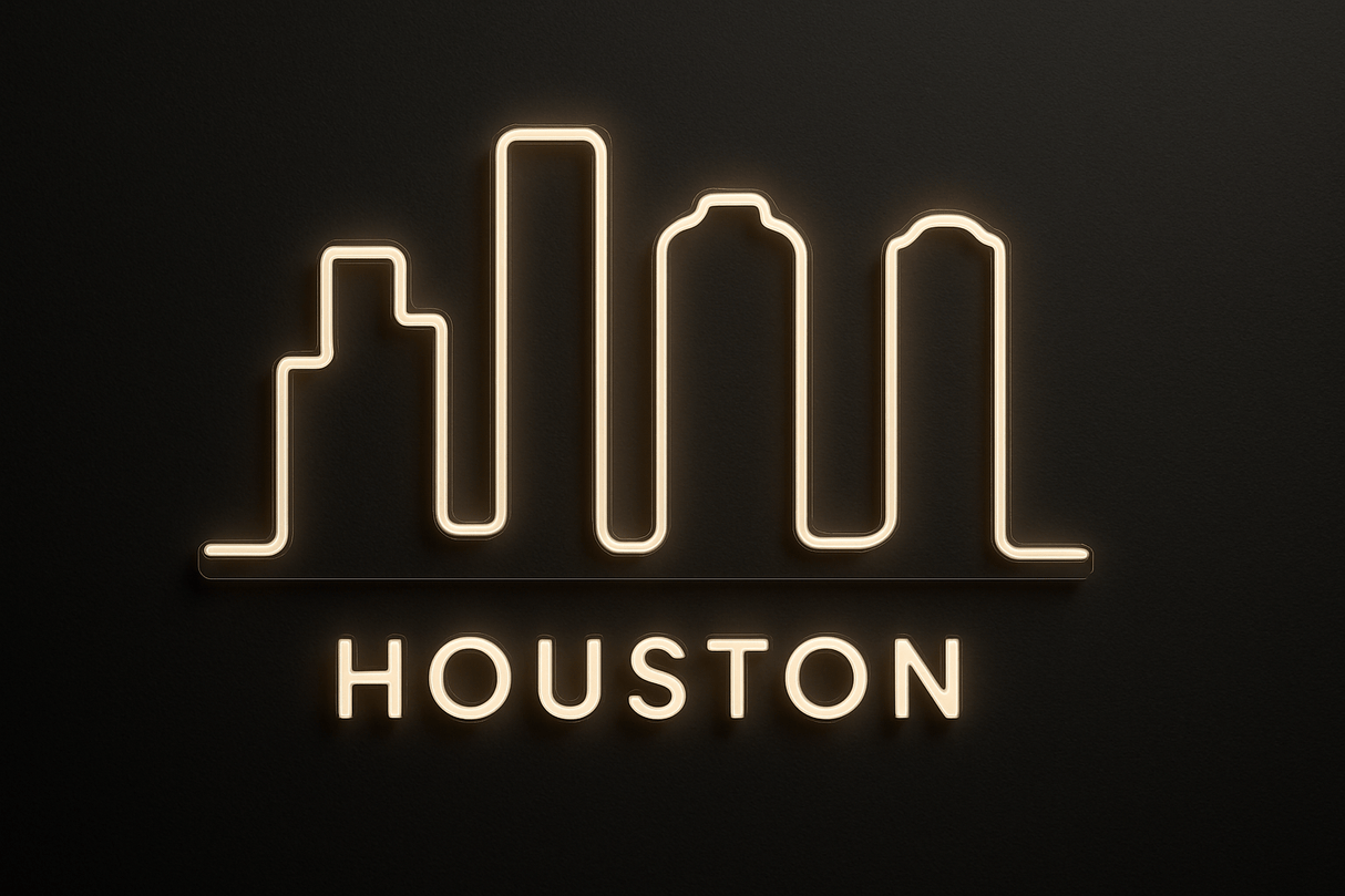 Houston City Skyline Neon Sign - CityNeon