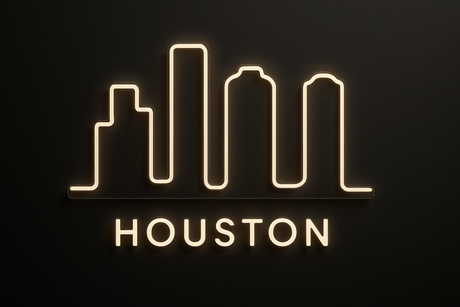 Houston City Skyline Neon Sign - CityNeon