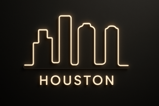 Houston City Skyline Neon Sign - CityNeon