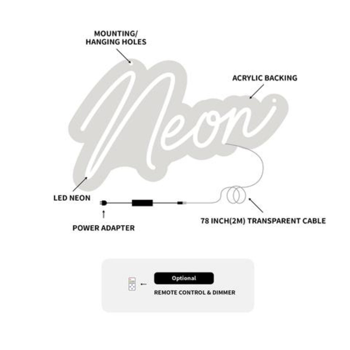 Neon Sign Bedroom Decor – Unique Wall Hanging Light for Above Bed Space