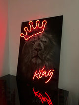 King Portrait Neon Art - Lion neon sign - CityNeon