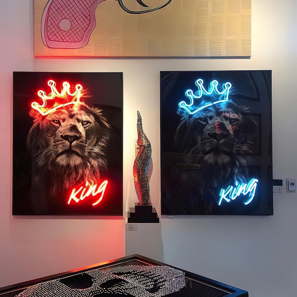 King Portrait Neon Art - Lion neon sign - CityNeon