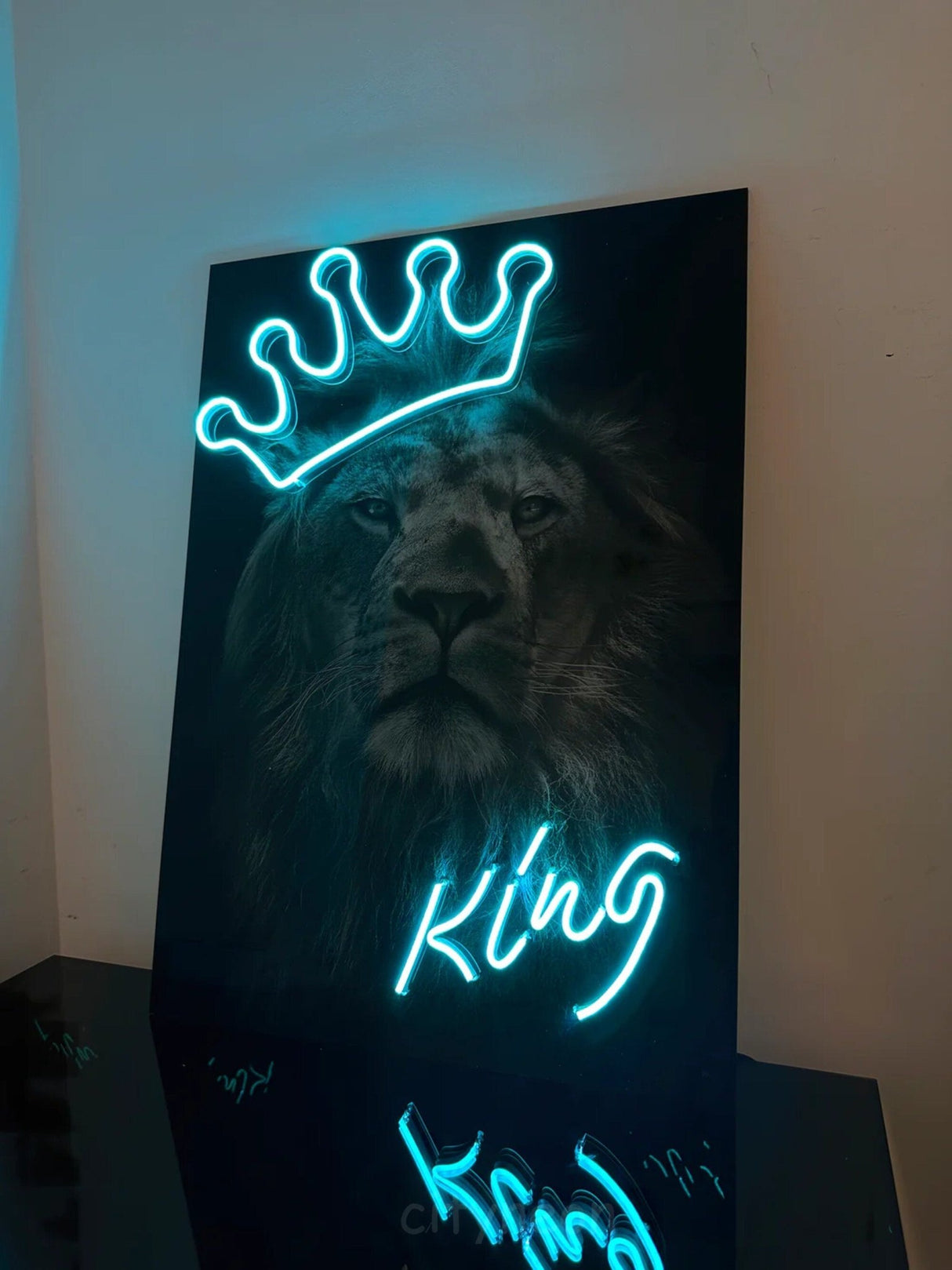 King Portrait Neon Art - Lion neon sign - CityNeon