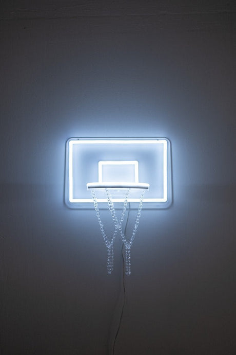 LED Basketball Hoop Neon Art - Unique Neon Light for Bedroom, Kids Room Decor, Pop Culture Neon Sign, Perfect Basketball Gift, NBA Wall Art, Office Decor - CityNeon