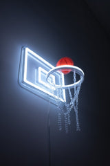 LED Basketball Hoop Neon Art - Unique Neon Light for Bedroom, Kids Room Decor, Pop Culture Neon Sign, Perfect Basketball Gift, NBA Wall Art, Office Decor - CityNeon