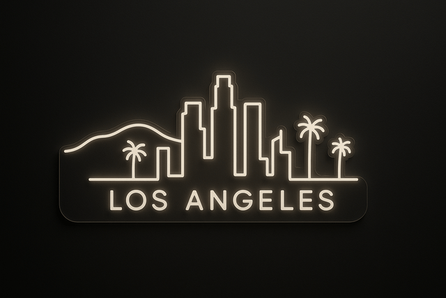 Los Angeles City Skyline Neon Sign - CityNeon