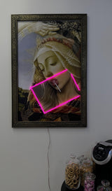 Madonna Magnificat | Saint Virgin Mary LED Neon Pop Art – Unique Gallery | Office Wall Decor Statement Piece for Tattoo Studios and Home - CityNeon