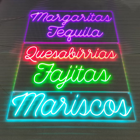 Mexican Restaurant Neon Sign - Neon Light for Cafe, Taqueria, Quesabirrias, Fajitas, Mariscos, Margaritas, Tequila Bar Decor - CityNeon