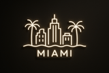 Miami City Skyline Neon Sign - CityNeon