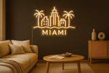 Miami City Skyline Neon Sign - CityNeon