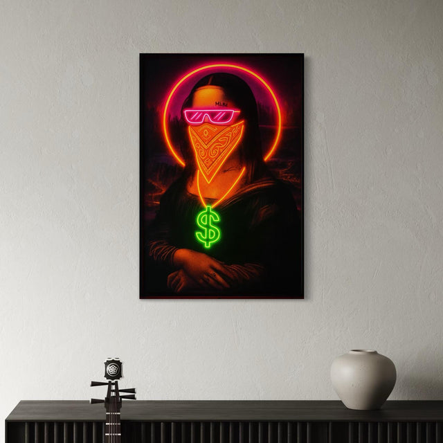 Mona Lisa Neon LED Wall Art – Illuminated Pop Art Decor for Home, Loft, Office | Modern Neon Sign, Graffiti Art, Unique Wall Decor - CityNeon