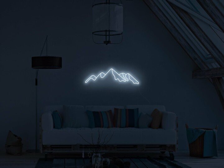 Mountain Led neon Sign | Bedroom Neon Sign | Mountain led light | Mountains wall art - CityNeon