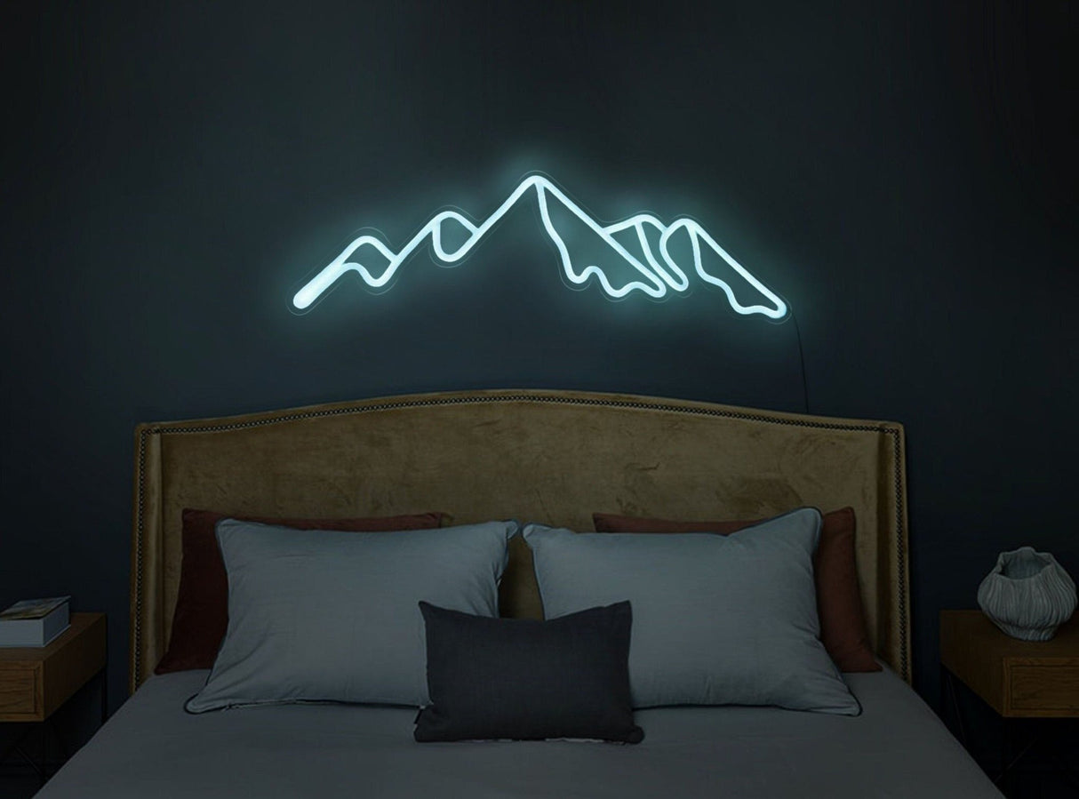 Mountain Led neon Sign | Bedroom Neon Sign | Mountain led light | Mountains wall art - CityNeon